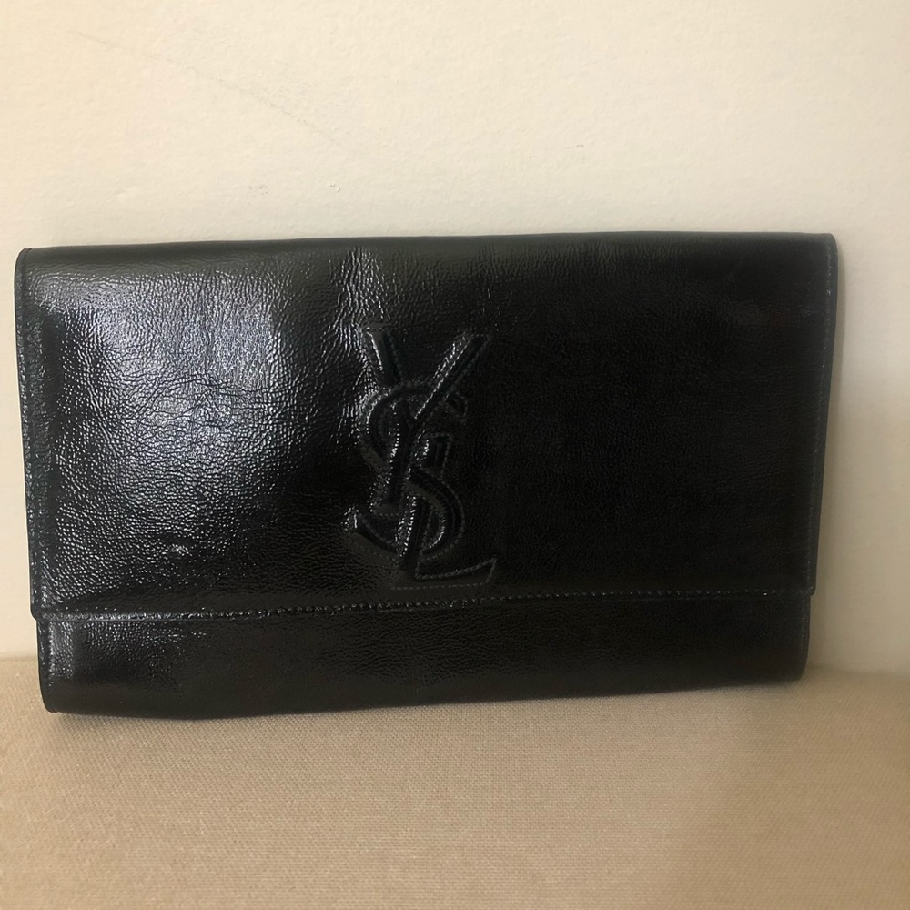 YSL patent leather clutch in a good condition